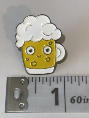 Happy Beer Stein Pin Brooch